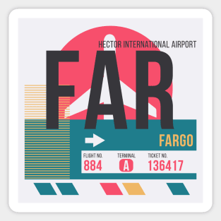Fargo (FAR) Airport // Sunset Baggage Tag Sticker